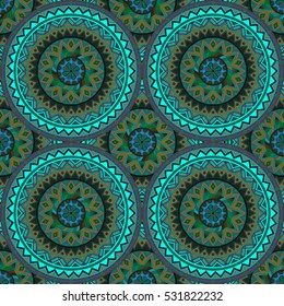 Ornate floral seamless texture, endless pattern with vintage mandala elements. Can be used for wallpaper, web page background, surface textures, fabric,wrapping. Islam, Arabic, Indian, ottoman motifs.