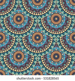 Ornate floral seamless texture, endless pattern with vintage mandala elements. Can be used for wallpaper, web page background, surface textures, fabric,wrapping. Islam, Arabic, Indian, ottoman motifs.