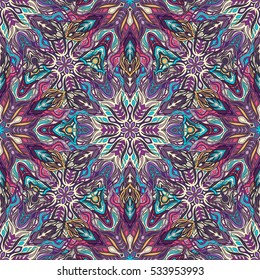 Ornate floral seamless texture, endless pattern with vintage mandala elements. Can be used for wallpaper, pattern fills, web page background, surface textures.Islam, Arabic, Indian, ottoman motifs.