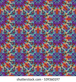 Ornate floral seamless texture, endless pattern with vintage mandala elements. Can be used for wallpaper, pattern fills, web page background, surface textures.Islam, Arabic, Indian, ottoman motifs.