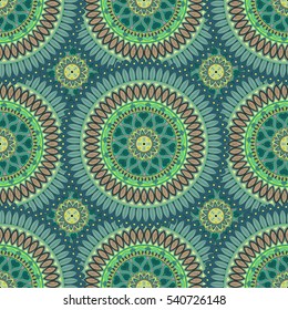 Ornate floral seamless texture, endless pattern with vintage mandala elements. Can be used for wallpaper, pattern fills, web page background, surface textures.Islam, Arabic, Indian, ottoman motifs.
