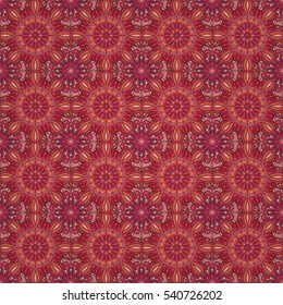 Ornate floral seamless texture, endless pattern with vintage mandala elements. Can be used for wallpaper, pattern fills, web page background, surface textures.Islam, Arabic, Indian, ottoman motifs.