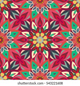 Ornate floral seamless texture, endless pattern with vintage mandala elements. Can be used for wallpaper, pattern fills, web page background, surface textures.Islam, Arabic, Indian, ottoman motifs.