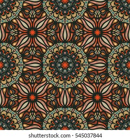 Ornate floral seamless texture, endless pattern with vintage mandala elements. Can be used for wallpaper, pattern fills, web page background, surface textures.Islam, Arabic, Indian, ottoman motifs.