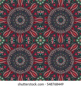 Ornate floral seamless texture, endless pattern with vintage mandala elements. Can be used for wallpaper, pattern fills, web page background, surface textures.Islam, Arabic, Indian, ottoman motifs.