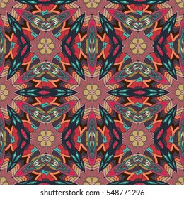 Ornate floral seamless texture, endless pattern with vintage mandala elements. Can be used for wallpaper, pattern fills, web page background, surface textures.Islam, Arabic, Indian, ottoman motifs.
