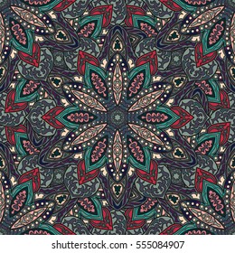 Ornate floral seamless texture, endless pattern with vintage mandala elements. Can be used for wallpaper, pattern fills, web page background, surface textures.Islam, Arabic, Indian, ottoman motifs.