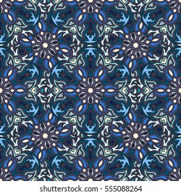 Ornate floral seamless texture, endless pattern with vintage mandala elements. Can be used for wallpaper, pattern fills, web page background, surface textures.Islam, Arabic, Indian, ottoman motifs.
