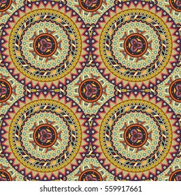 Ornate floral seamless texture, endless pattern with vintage mandala elements. Can be used for wallpaper, pattern fills, web page background, surface textures.Islam, Arabic, Indian, ottoman motifs.