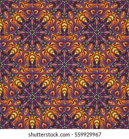 Ornate floral seamless texture, endless pattern with vintage mandala elements. Can be used for wallpaper, pattern fills, web page background, surface textures.Islam, Arabic, Indian, ottoman motifs.