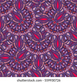 Ornate floral seamless texture, endless pattern with vintage mandala elements. Can be used for wallpaper, pattern fills, web page background, surface textures.Islam, Arabic, Indian, ottoman motifs.