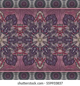 Ornate floral seamless texture, endless pattern with vintage mandala elements. Can be used for wallpaper, pattern fills, web page background, surface textures.Islam, Arabic, Indian, ottoman motifs.