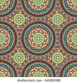 Ornate floral seamless texture, endless pattern with vintage mandala elements. Can be used for wallpaper, pattern fills, web page background, surface textures.Islam, Arabic, Indian, ottoman motifs.