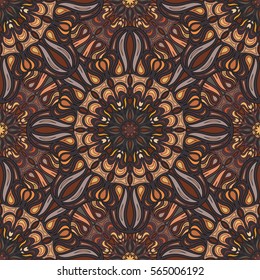 Ornate floral seamless texture, endless pattern with vintage mandala elements. Can be used for wallpaper, pattern fills, web page background, surface textures.Islam, Arabic, Indian, ottoman motifs.