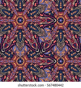 Ornate floral seamless texture, endless pattern with vintage mandala elements. Can be used for wallpaper, pattern fills, web page background, surface textures.Islam, Arabic, Indian, ottoman motifs.
