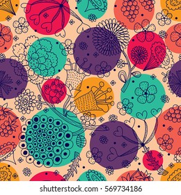 Ornate floral seamless texture, endless pattern with flowers. Seamless pattern can be used for wallpaper, pattern fills, web page background, surface textures.