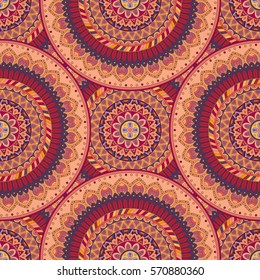 Ornate floral seamless texture, endless pattern with vintage mandala elements. Can be used for wallpaper, pattern fills, web page background, surface textures.Islam, Arabic, Indian, ottoman motifs.