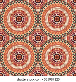 Ornate floral seamless texture, endless pattern with vintage mandala elements. Can be used for wallpaper, pattern fills, web page background, surface textures.Islam, Arabic, Indian, ottoman motifs.