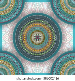 Ornate floral seamless texture, endless pattern with vintage mandala elements. Can be used for wallpaper, pattern fills, web page background, surface textures.Islam, Arabic, Indian, ottoman motifs.