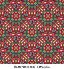 Ornate floral seamless texture, endless pattern with vintage mandala elements. Can be used for wallpaper, pattern fills, web page background, surface textures.Islam, Arabic, Indian, ottoman motifs.
