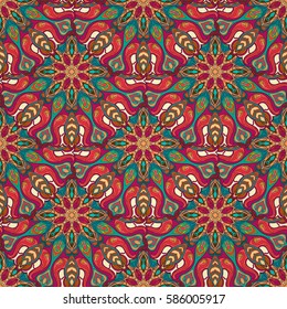 Ornate floral seamless texture, endless pattern with vintage mandala elements. Can be used for wallpaper, pattern fills, web page background, surface textures.Islam, Arabic, Indian, ottoman motifs.
