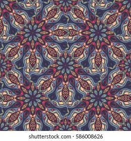 Ornate floral seamless texture, endless pattern with vintage mandala elements. Can be used for wallpaper, pattern fills, web page background, surface textures.Islam, Arabic, Indian, ottoman motifs.