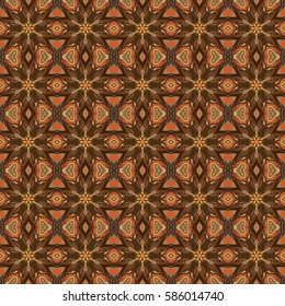 Ornate floral seamless texture, endless pattern with vintage mandala elements. Can be used for wallpaper, pattern fills, web page background, surface textures.Islam, Arabic, Indian, ottoman motifs.