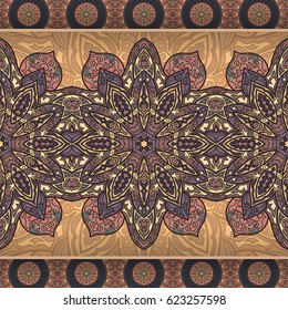 Ornate floral seamless texture, endless pattern with vintage mandala elements. Can be used for wallpaper, pattern fills, web page background, surface textures.Islam, Arabic, Indian, ottoman motifs.