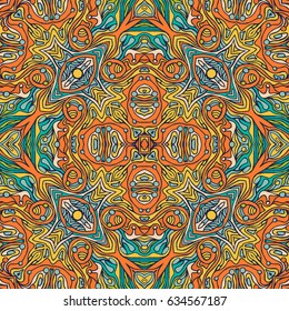 Ornate floral seamless texture, endless pattern with vintage mandala elements. Can be used for wallpaper, pattern fills, web page background, surface textures.Islam, Arabic, Indian, ottoman motifs.