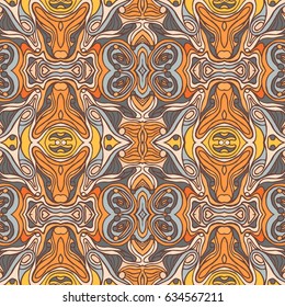 Ornate floral seamless texture, endless pattern with vintage mandala elements. Can be used for wallpaper, pattern fills, web page background, surface textures.Islam, Arabic, Indian, ottoman motifs.