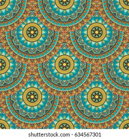 Ornate floral seamless texture, endless pattern with vintage mandala elements. Can be used for wallpaper, pattern fills, web page background, surface textures.Islam, Arabic, Indian, ottoman motifs.