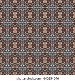 Ornate floral seamless texture, endless pattern with vintage mandala elements. Can be used for wallpaper, pattern fills, web page background, surface textures.Islam, Arabic, Indian, ottoman motifs.