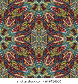 Ornate floral seamless texture, endless pattern with vintage mandala elements. Can be used for wallpaper, pattern fills, web page background, surface textures.Islam, Arabic, Indian, ottoman motifs.