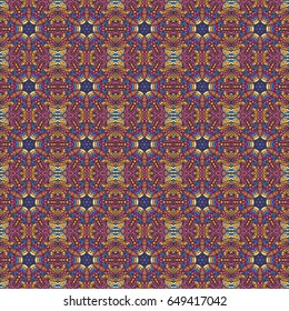 Ornate floral seamless texture, endless pattern with vintage mandala elements. Can be used for wallpaper, pattern fills, web page background, surface textures.Islam, Arabic, Indian, ottoman motifs.