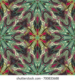 Ornate floral seamless texture, endless pattern with vintage mandala elements. Can be used for wallpaper, pattern fills, web page background, surface textures.Islam, Arabic, Indian, ottoman motifs.