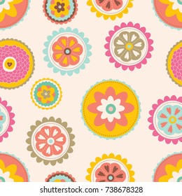 Ornate floral seamless texture, endless pattern with flowers. Seamless pattern can be used for wallpaper, pattern fills, web page background, surface textures.