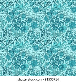 Ornate floral seamless texture, endless pattern with flowers. Seamless pattern can be used for wallpaper, pattern fills, web page background, surface textures