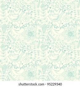 Ornate floral seamless texture, endless pattern with flowers. Seamless pattern can be used for wallpaper, pattern fills, web page background, surface textures. Gorgeous seamless floral background