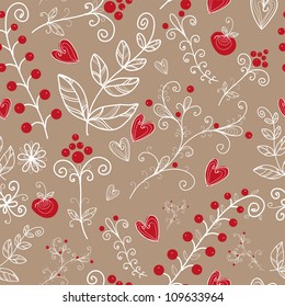 Ornate floral seamless texture.Seamless pattern can be used for wallpaper, pattern fills, web page background, surface textures