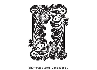 Ornate Floral Silhouette Frame Vector Bundle for Laser Cutting and Engraving Projects