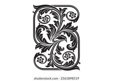 Ornate Floral Silhouette Frame Vector Bundle for Laser Cutting and Engraving Projects