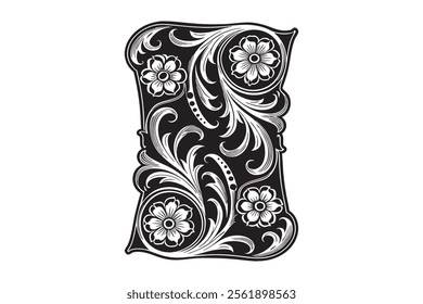 Ornate Floral Silhouette Frame Vector Bundle for Laser Cutting and Engraving Projects
