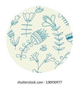 Ornate floral  texture, endless pattern with flowers.