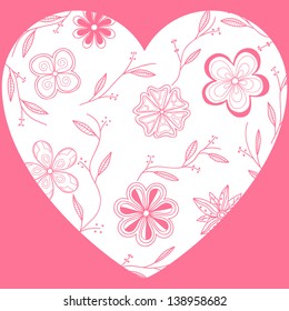 Ornate floral  texture, endless pattern with flowers.