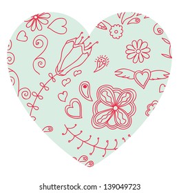 Ornate floral  texture, endless pattern with flowers.