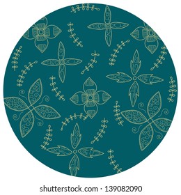 Ornate floral  texture, endless pattern with flowers.