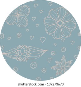 Ornate floral texture, endless pattern with flowers.