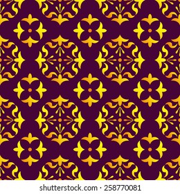 Ornate floral thai texture, pattern with flowers elements.