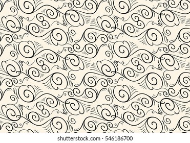 Ornate flourish decorative seamless pattern