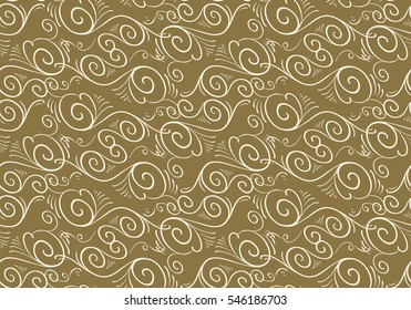 Ornate flourish decorative seamless pattern